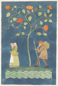 Campesinos y el árbol floreciente de Charles Francis Annesley Voysey
